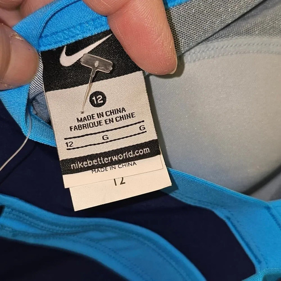 NWT Nike‎ Womens Blue Water Training One Piece Swimsuit 12 - Picture 4 of 5